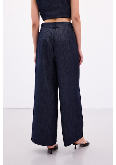 Sateen Livia Pantolon - Lacivert-136911 Lacivert