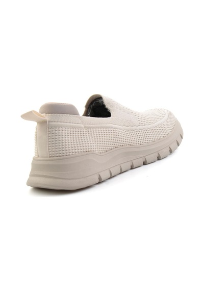 Bambi Bej Beyaz Triko Erkek Sneaker E01175524382
