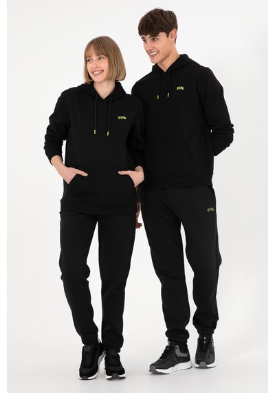 U.S. Polo Assn. Erkek Kapüşonlu Siyah Basic Şardonlu Sweatshirt 50295176-VR046 U.S. Polo Assn. Erkek Kapüşonlu Siyah Basic Şardonlu Sweatshirt 50295176-VR046