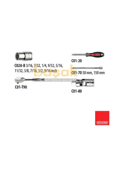 Ceta Form 1/4'' İnç Sae Lokma Takımı 15 Parça 12 Köşe C00a-15pbt
