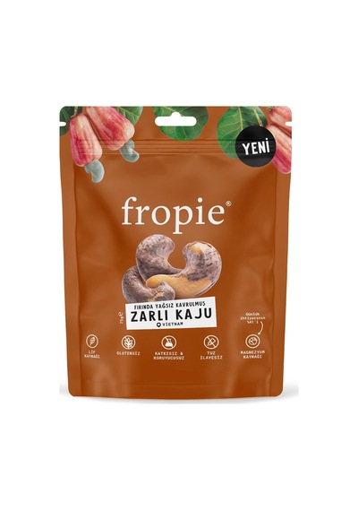 Fropie Fırında Yağsız Kavrulmuş Zarlı Kaju 75 G - 4 Adet Tarı