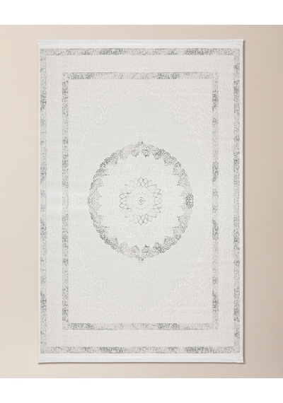 Madame Coco Mons Halı - Beyaz/gri - 80x300 Cm 8684427190326 Beyaz