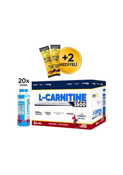 Sporfit Nutrition L-carnitine 3500 Mg 20x100 Ml Shot Vişne Aromalı + 2 X Protein Kahve Hediyeli