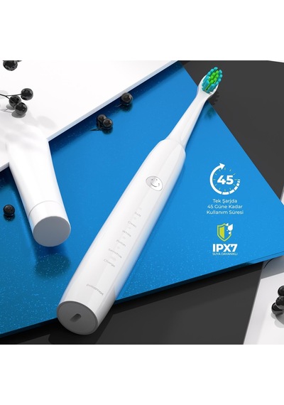 Polosmart Psc75 Şarjlı Diş Fırçası 500 Mah, Ipx7 Waterproof, 5 Farklı Fırçalama Modu