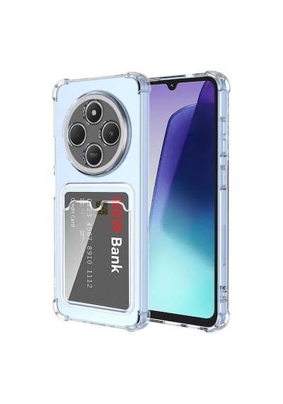 Fibaks Redmi 14c Uyumlu Kılıf Kamera Koruma Ve Köşe Korumalı Arkası Kartlıklı Cüzdanlı Darbe Emici Kapak