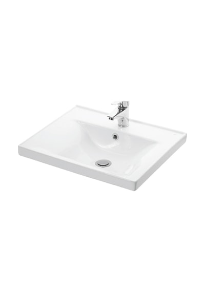 Özceden Salkım 55 Cm Beyaz Balon Mdf Seramik Lavabolu Asma Banyo Alt Dolabı