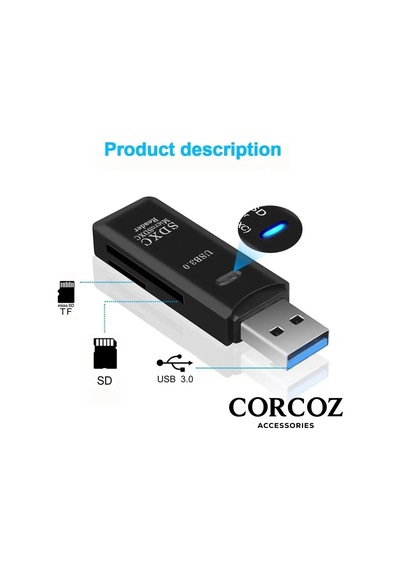 Tr Usb 3.0 Micro Sd Tf Kart Bellek Okuyucu 2'si 1 Arada Kart Okuyucu - Cz50
