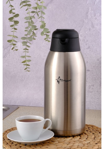Penguen Png-1300B Paslanmaz  Çelik Çay Termosu 3 Litre Çift Katlı