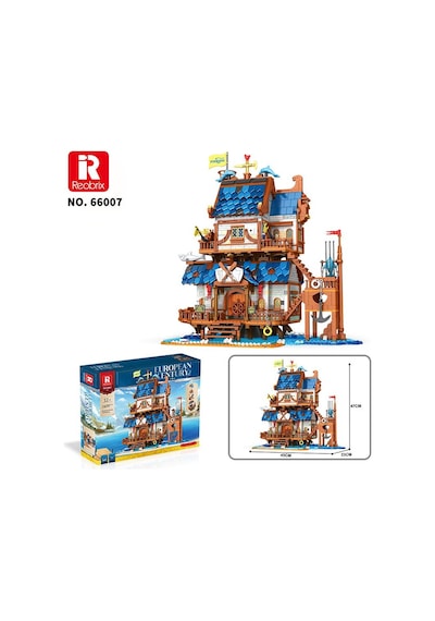 Reobrix Technic 66007 Balıkçı Evi Yaratıcı Yapı Blok Seti Building Blocks Fishing Store -2450 Parça