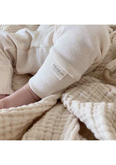 Naturaborn Gots Organik Sertifikalı Bebek Pantolon Bej