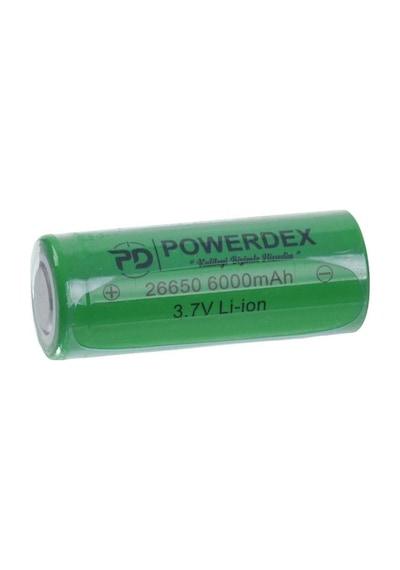 Powerdex 26650 3.7volt 6000mah Şarjlı Li-ion Pil El Feneri Pili