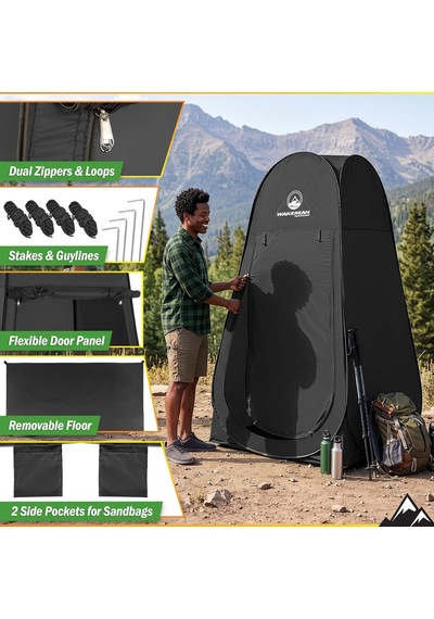 Taşınabilir Pop Up Pod- Anında Gizlilik, Duş Ve Değişen Çadır - Katlanabilir Dış Mekan Barınağı, Kamp, Plaj Genel