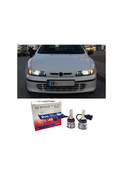 Fiat Brava Led Xenon Kısa Far Ampulü H1 Duo Yeni Seri Beyaz