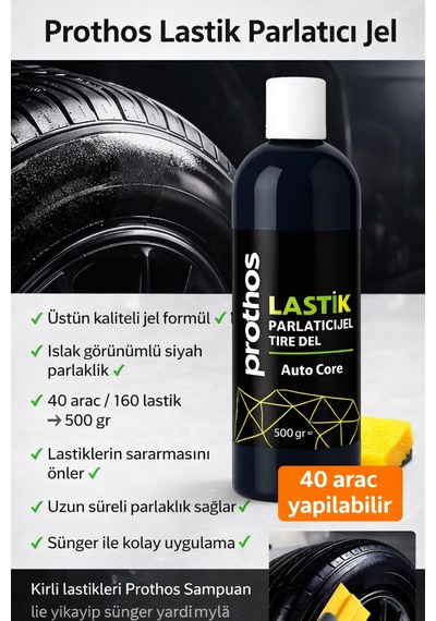 Prothos Lastik Parlatıcı Jel 450 Ml