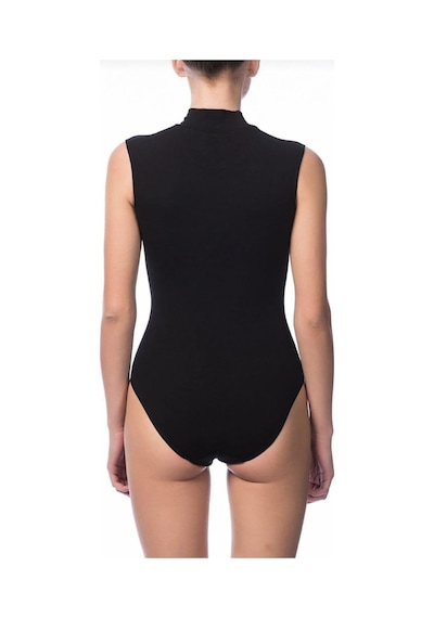 Nbb 2950 Kadın Sıfır Kol Boğazlı Çıtçıtlı Body 12 Adet Siyah