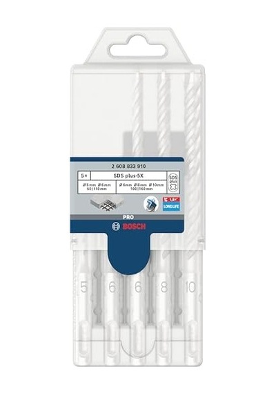 Professional Accessories Sds Plus-5 X: Set 5 Uds: 5, 6, 6, 8, 10 5