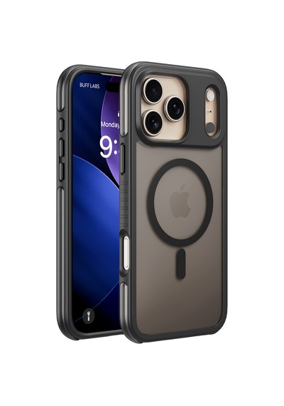 Buff Apple Uyumlu iPhone 17 Pro Magsafe Air Bumper Kılıf Siyah
