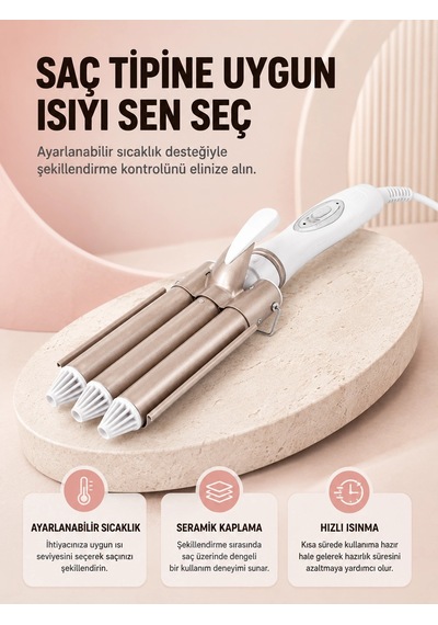 Her Saç Tipine Uygun, Hızlı Isınan Bukle Yapıcı - Evde Kuaför Kalitesinde Sonuç Yeni Nesil