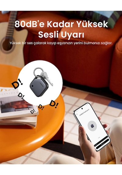 Ugreen Finetrack G Smart Finder Bluetooth 5.4 Apple Uyumlu Sertifikalı Akıllı Takip Cihazı, 65543