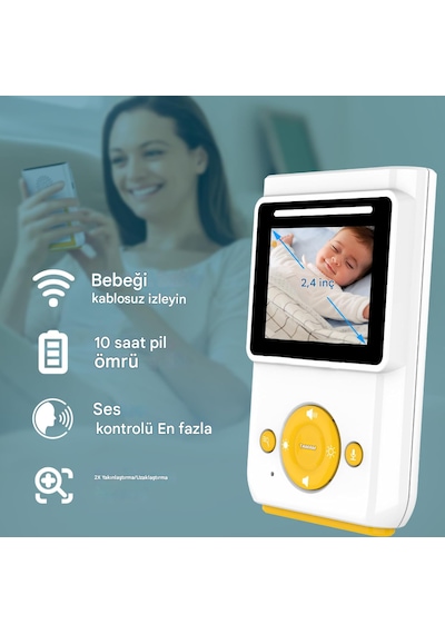 Bebek Monitörü, Kamera Ve Sesli, Hd Video Bebek Monitörü Ekranlı