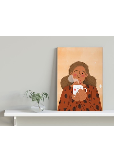 Bk Home Coffee Tasarımlı Kanvas Tablo 30X50Cm-12 (512115794)
