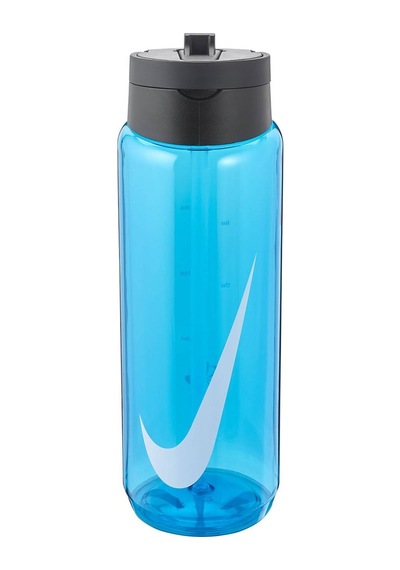 Nike Recharge Straw Pipet Bottle 24 Oz 0,71lt Bpa Free Bpa İçermeyen Pipetli Suluk Mavi Mavi