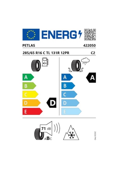 Petlas 285/65 R16 C TL 131r 12Pr Vanmaster A/S Dört Mevsim Lastiği 2024