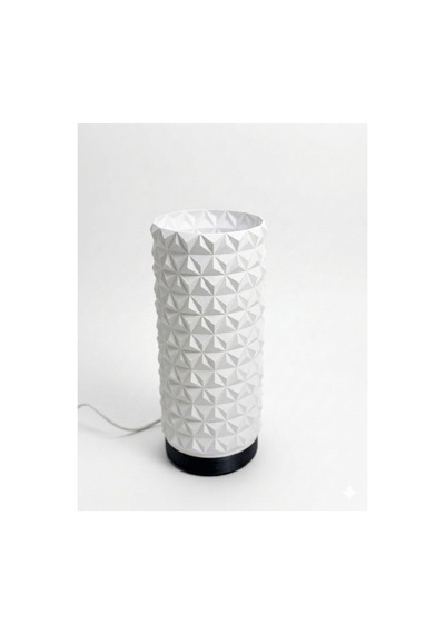 3d Geometrik Tasarım Dekoratif Abajur Modern Masa Lambası Minimalist Gece Lambası 26 Cm Siyah