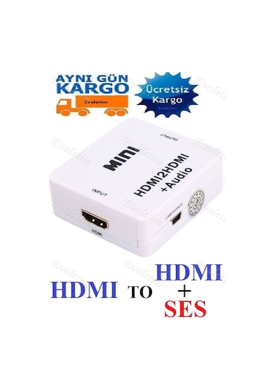 Hdmı To Hdmı + 3.5Mm Ses 1080P Analog Çevirici 4437P Adaptor Dönü