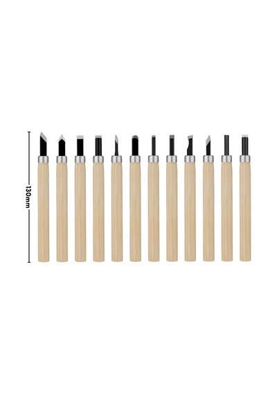 Fixonic Sakata Wd1008 12 Parça Mini Ahşap Oyma Seti