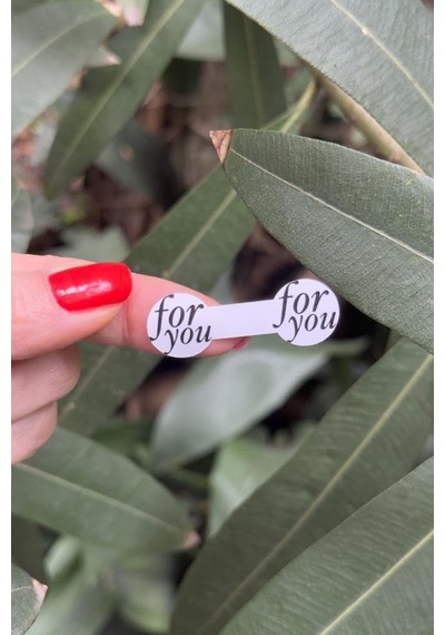 For You Model1 Beyaz İp Fitil Etiketi 100 Adet