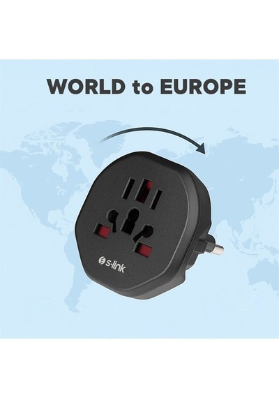 S-link Sl-wl09 Çok Amaçlı Universal Avrupa Çıkışlı - Türk Priz Çevirici