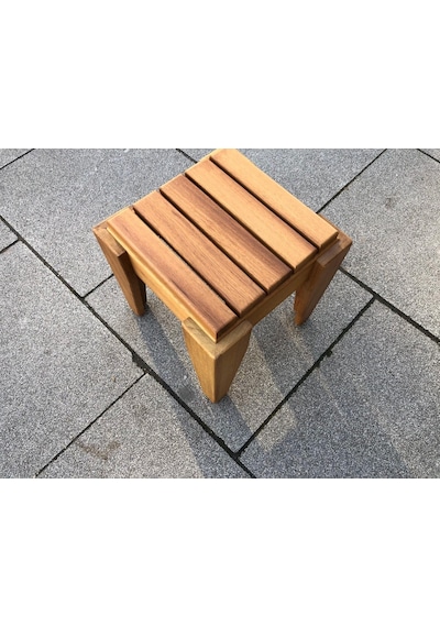 Iroko Ahşap Tabure (Suya Dayanıklı)