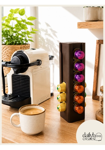 Kapsül Kahve Standı-nespresso Kapsül Düzenleyici-20-24 Kapsül Mutfak Düzenleyici-kapsül Tutucu Kahverengi