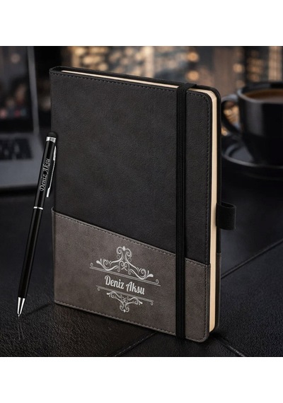 Bk Gift Kişiye Özel Siyah Termo Deri Defter Ve Touchpen Kalem Seti -2, Kurumsal Ve Özel Hediye, Yeni İş Hediyesi Kobitmeyencom35965 Bk Gift