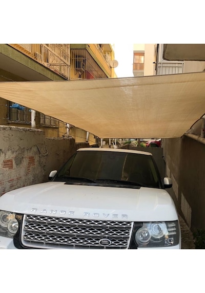 Morilu Krem Gölgelik File - 95lik Araba Gölgelik – Siyah Premium Şeritli Halkalı Otopark Gölgeliği