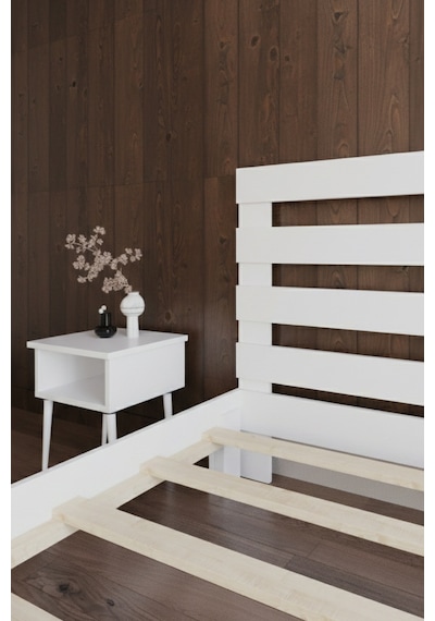 Renazzo Urban New Masif Ahşap Karyola Beyaz 160x200 Beyaz - 160 X 200
