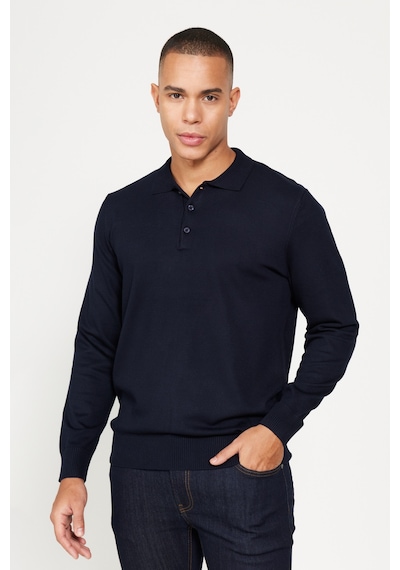 AC&Co / Altınyıldız Classics Erkek Lacı Standart Fit Normal Kesim Polo Yaka Triko Kazak Lacivert AC&Co / Altınyıldız Classics Erkek Lacı Standart Fit Normal Kesim Polo Yaka Triko Kazak Lacivert
