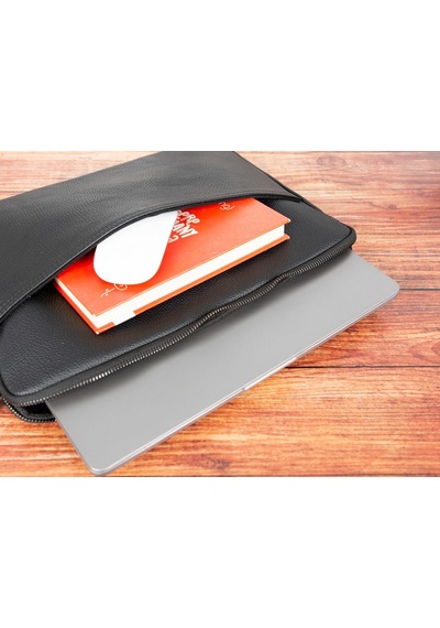 Awe 16 İnç Macbook Ve Pc Uyumlu Deri Kılıf Erc1 Siyah Diğer