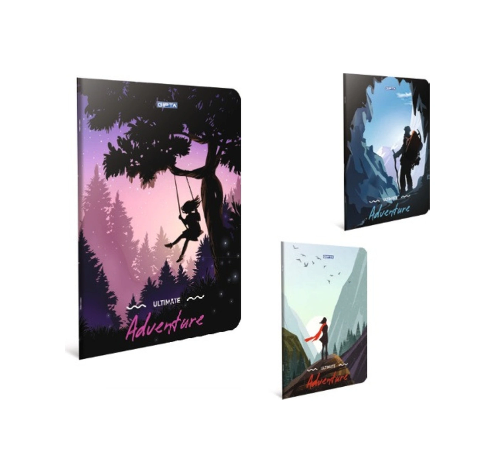Adventure Tel Dikişli Karton Kapak Defter A4 60 Yaprak Kareli Çok Renkli