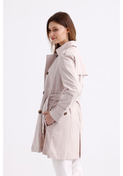 Pastelastore Esnek Pamuk Gabardin Kısa 80cm Omuz Apoletli Kemerli Kadın Trençkot 1120 Taş Rengi Taş Pastelastore Esnek Pamuk Gabardin Kısa 80cm Omuz Apoletli Kemerli Kadın Trençkot 1120 Taş Rengi Taş
