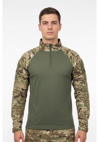 Terrien Antrenman Giyimi Aktif Giyim Sword Dirsek Detaylı Polo Yaka Kadın&erkek Combat T-shirt Single Çok Renkli