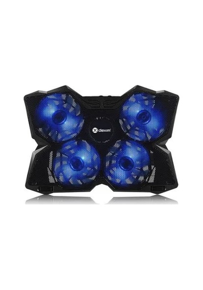 Dexım 4 Fan Ledli Notebook Soğutucu Stand 18" Ve Altı Notebook Uyumlu - Mavi 798711987351