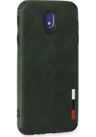 Newface Samsung Galaxy J7 Pro / J730 Kılıf Loop Deri Silikon - Yeşil