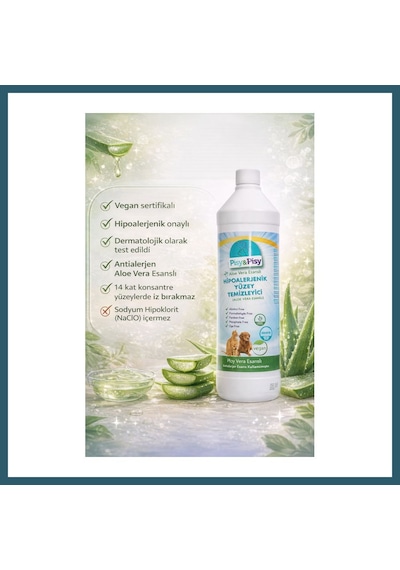 Bezos Pısy & Pısy Antialerjen Aloe Vera Esanslı Konsantre Hipoalerjenik Yüzey Temizleyici 1 L Ob Tekli