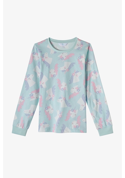 Penti Kız Çocuk Magical Repeat Pamuklu Uzun Kollu Pijama Takımı Mavi