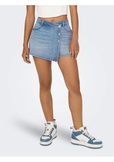 Only Onllesly Reg Lb Kadın Denim Şort 15256608 Mavi
