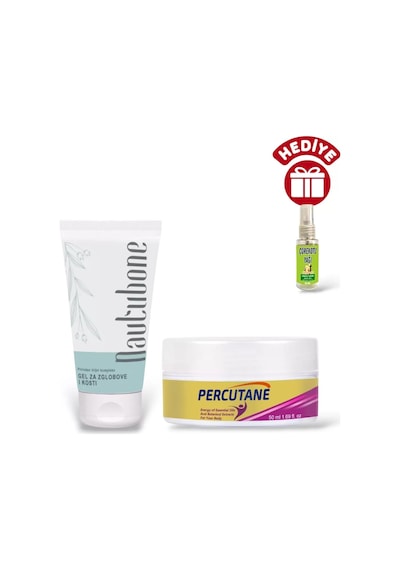 Nautubone Kas Ve Eklemler Için Krem 50 Ml &amp Percuadet Krem 50 Ml + Çörek Otu Yağı Hediye