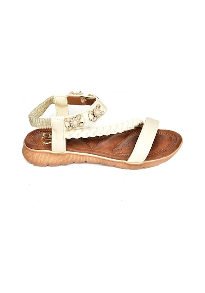 Fox Shoes S258013409 Bej Alçak Tabanlı Kadın Sandalet Bej