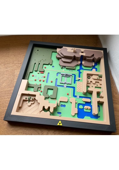 Zelda A Link To The Past Map Baskı Tablo Çerceve